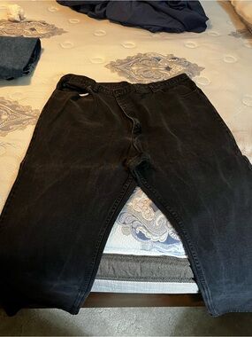 Black High-Waist Straight-Leg Jeans